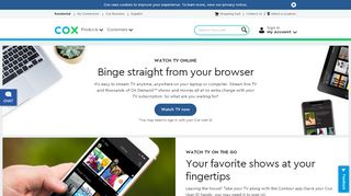 
                            1. Watch TV Online - On Any Device | Cox Communications