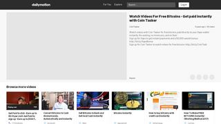 
                            10. Watch Videos For Free Bitcoins - Get paid instantly with Coin Tasker ...