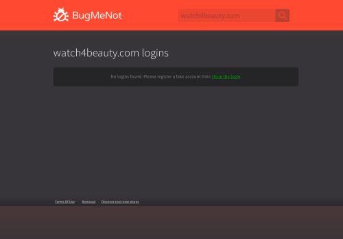 
                            6. watch4beauty.com passwords - BugMeNot