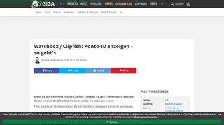 
                            3. Watchbox / Clipfish: Konto-ID anzeigen – so geht's – GIGA