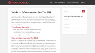 
                            6. Watchever Erfahrungen und Test 2019 - Betrugscheck.com