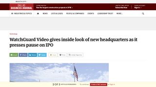 
                            10. WatchGuard Video is putting IPO on hold as it settles into new ...