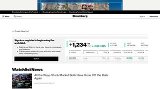 
                            2. Watchlist - Bloomberg - Bloomberg.com