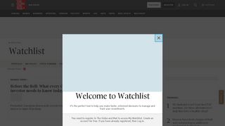 
                            3. Watchlist - The Globe and Mail