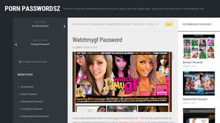 
                            2. Watchmygf Password – Porn PasswordsZ