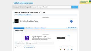 
                            10. watchtower.sharefile.com at WI. ShareFile Login - Website Informer