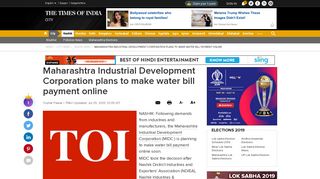 
                            9. water bill payment: Maharashtra Industrial Development Corporation ...