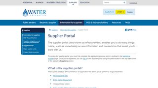 
                            8. Water Corporation of WA - Supplier Portal