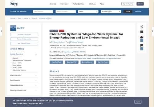 
                            12. Water | Free Full-Text | SWRO-PRO System in “Mega-ton Water ... - MDPI