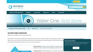 
                            7. Water One® Services - Evoqua Water Technologies