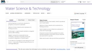 
                            11. Water Science & Technology | IWA Publishing