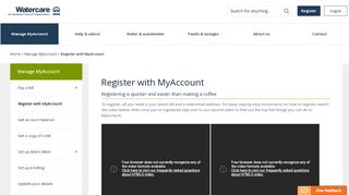 
                            2. Watercare - Register with MyAccount