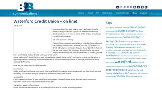 
                            11. Waterford Credit Union – on line! - B2b Communications