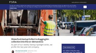 
                            8. Waterford startup Kollect is dragging bin collection into the on ... - Fora