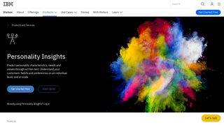 
                            10. Watson Personality Insights - IBM