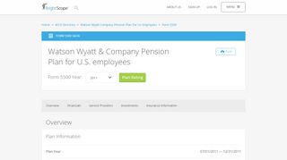 
                            6. Watson Wyatt & Company Pension Plan for U.S. employees | 2011 ...