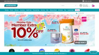 
                            10. Watsons Malaysia: Watsons Personal Care Stores Sdn Bhd