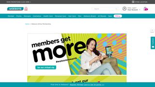 
                            2. Watsons Online Membership | Watsons Malaysia