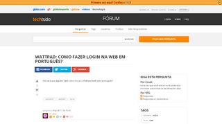 
                            10. wattpad: como fazer login na web em português? - Techtudo-Forum