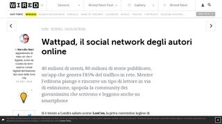 
                            12. Wattpad, il social network degli autori online - Wired