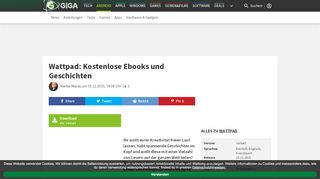 
                            4. Wattpad: Kostenlose Ebooks und Geschichten – GIGA