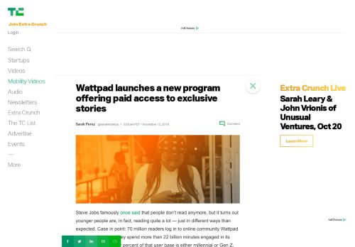 
                            13. Wattpad launches a new program offering paid access to exclusive ...