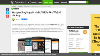 
                            3. Wattpad Login geht nicht? Hilfe fürs Web & die App | Freeware.de