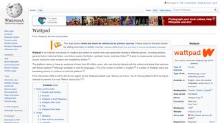 
                            8. Wattpad - Wikipedia