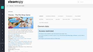 
                            13. Wauies - The Pet Shop Game - SteamSpy - All the data and stats ...