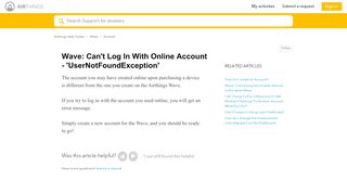 
                            4. Wave: Can't log in with online account - 'UserNotFoundException ...