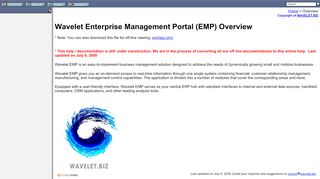 
                            2. Wavelet Enterprise Management Portal