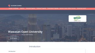 
                            12. Wawasan Open University in Malaysia - Courses