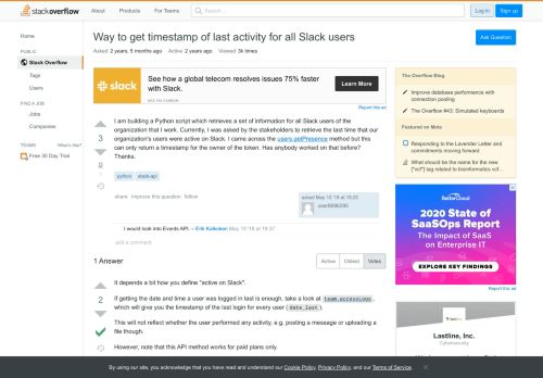 
                            5. Way to get timestamp of last activity for all Slack users - Stack ...