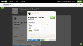 
                            13. Way2sms Login - Free SMS worldwide | way2smshub... - Scoop.it