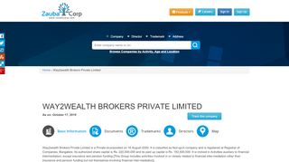 
                            12. WAY2WEALTH BROKERS PRIVATE LIMITED - Company, directors ...