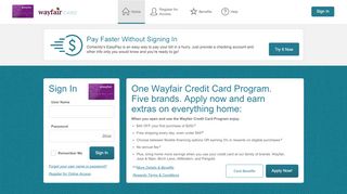 
                            5. Wayfair Credit Card Program - Manage your account - Comenity