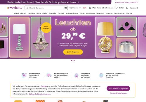
                            2. Wayfair.de - Möbel, Lampen & Accessoires online kaufen