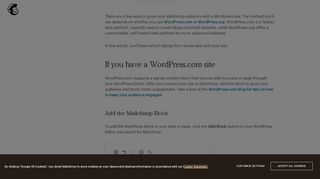 
                            10. Ways to Add a Signup Form in WordPress - MailChimp