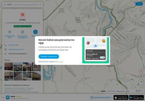 
                            11. Waze Livemap - Como Chegar a ATAC, Ponte Nova, Brazil