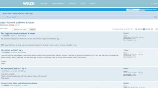
                            9. waze.com • View topic - Login/Account problems & issues