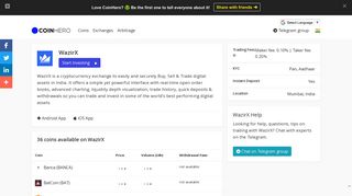 
                            6. WazirX Bitcoin exchange in India - live price tracking, ...