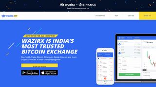 
                            3. WazirX, Buy Bitcoin & Cryptocurrency in India | Bitcoin ...