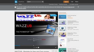 
                            10. WAZZUB - Register for free and Earn money from that.. - SlideShare