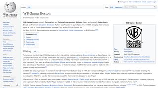 
                            10. WB Games Boston - Wikipedia