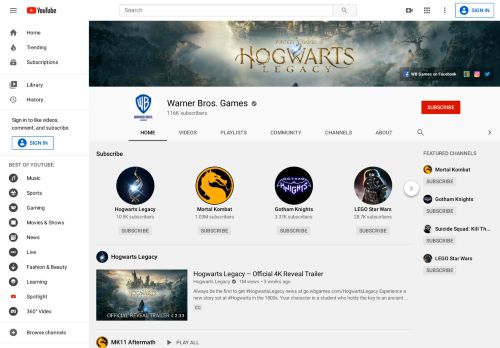 
                            7. WB Games - YouTube