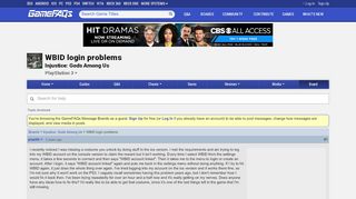 
                            8. WBID login problems - Injustice: Gods Among Us Message Board for ...