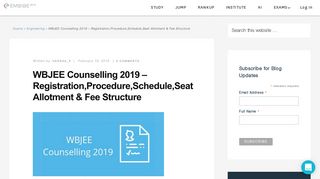 
                            10. WBJEE Counselling 2019 – Registration,Procedure,Schedule,Seat ...