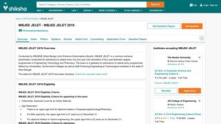 
                            9. WBJEE JELET 2019 Exam: Registration, Syllabus, Results, Dates at ...