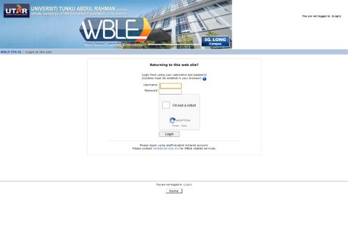 
                            5. WBLE CFS SG. LONG CAMPUS: Login to the site - UTAR ...