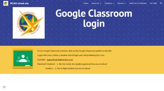 
                            13. WCAIS school site - Google Classroom login - Google Sites